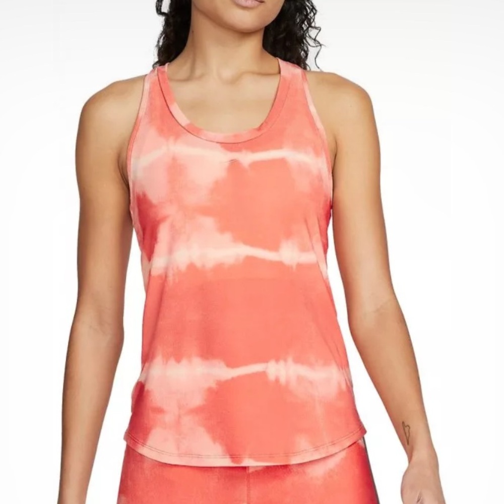 💋Nike Dri-Fit  Women's Orange Tie-Dye Tank Top, M